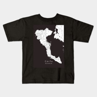 Corfu Greece Island Map Kids T-Shirt